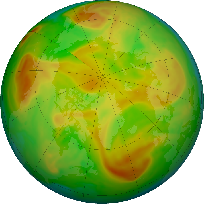 Arctic ozone map for 16 May 2022